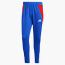 Adidas tiro 24 pantaloni di allenamento lucido blu/app solare rosso/bianco
