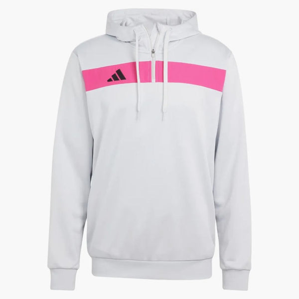 Adidas Tiro 25 Essentials Sudore con cappuccio di sudore chiaro grigio/reale magenta