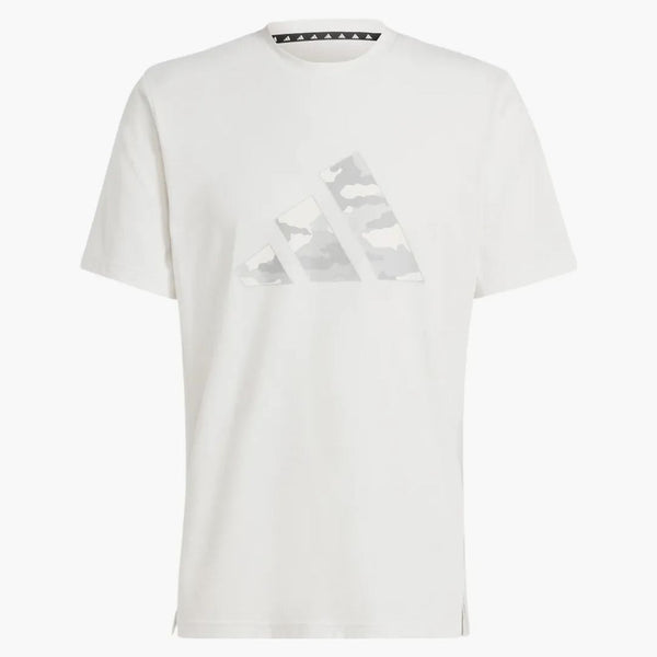Adidas Train Essentials Camo Graphic Logo T-shirt Chalk White