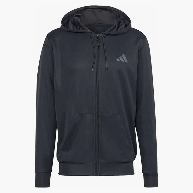 Adidas Train Essentials Seasonal Full-Zip Hoodie Black