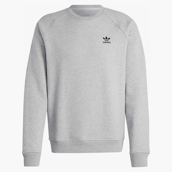 Adidas Treffoil Essentials Crew Sweatshirt Medium Gray Heather