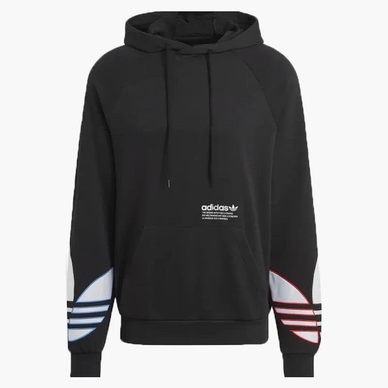 Adidas Tricolor Trevoil Pullover Hoodie Black