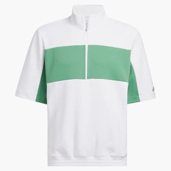 Adidas ultimate365 krátký rukáv Half Zip pulver bílý