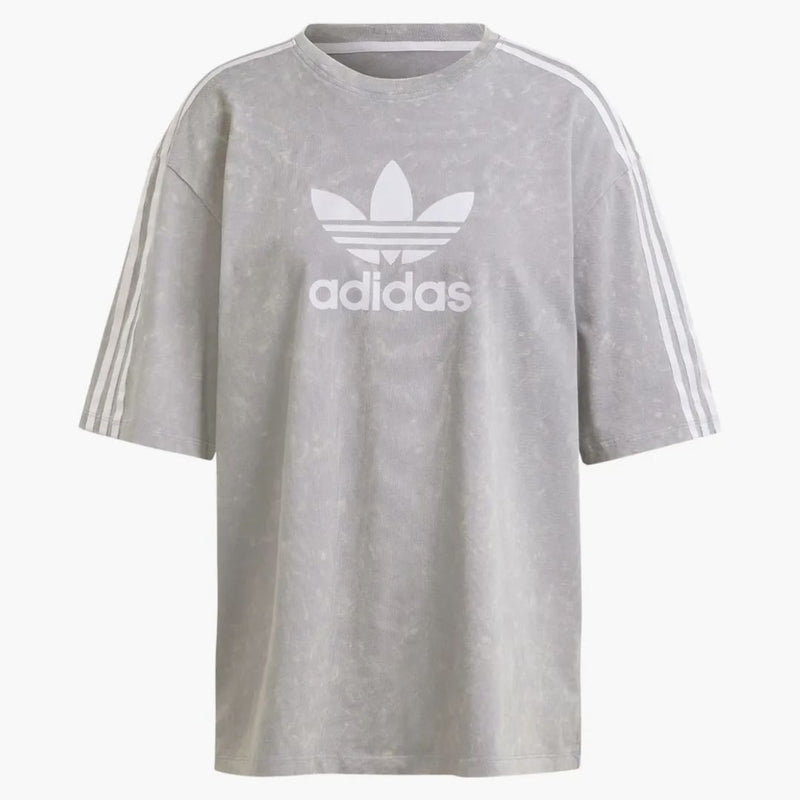 Adidas Washed-Out Boyfriend-Fit T-Shirt Gray Three