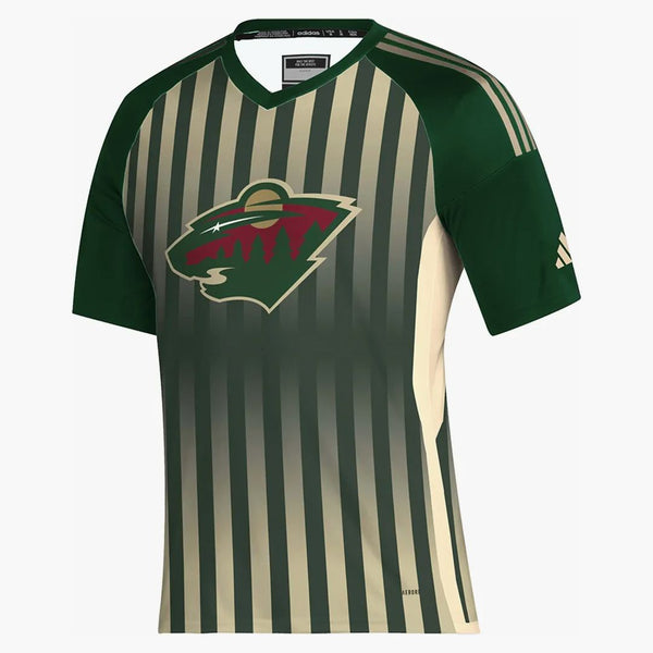 Adidas Wild Hockey Tee Team Dark Green/cream/multi