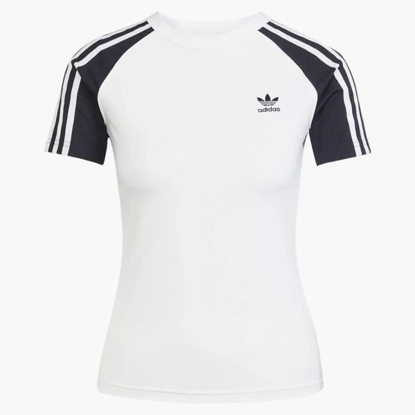 Adidas Women's adicolor 3-stripes raglan slim t-shirt white/black