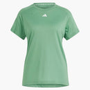 Adidas Women's Aeroready Train Essentials Minimal Branding Crewneck T-shirt Preloved Green