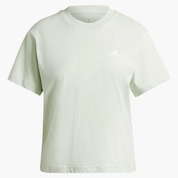 Adidas Women's Essentials Small Logo T-Shirt Linen Green