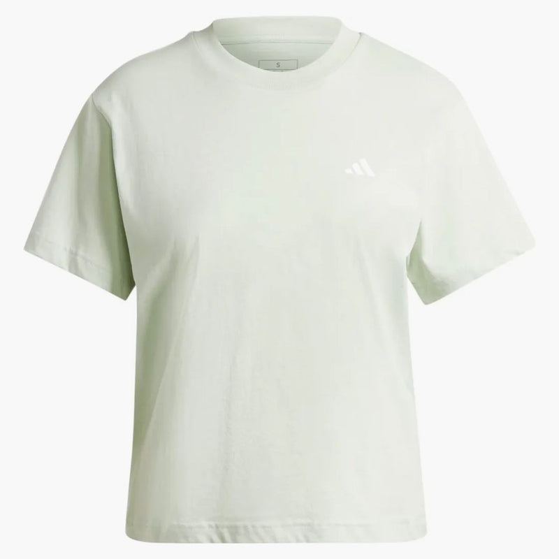 Adidas Women's Essentials Small Logo T-Shirt Linen Green