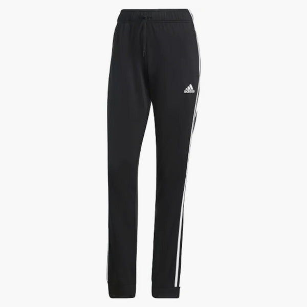 Adidas Women's Essentials Warm-up Slim Tapered 3 Stripes Track Pants Black