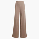 Adidas Dámské esenciály široké žebrové kalhoty stopy hnědé