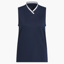 Adidas kvinnors go-to ärmlös polo skjorta collegiate marin