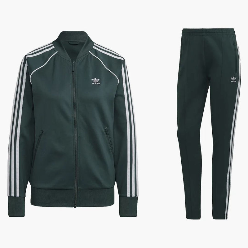 Adidas Women's PrimeBlue SST Track Jacket a Pant Set Mineral Green