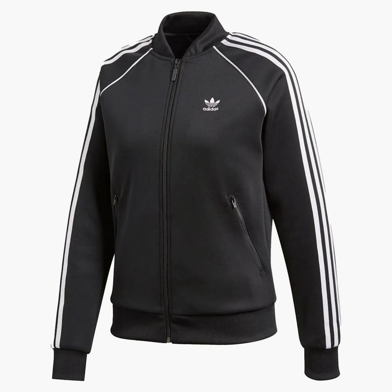 Adidas kvinnors SST -spårjacka svart/vit