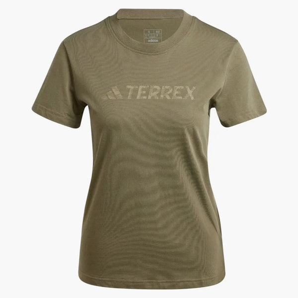 Adidas Women's Terrex Classic Logo T-shirt Olive Strata