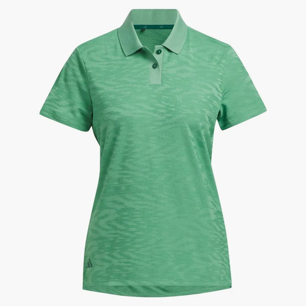 Adidas Women's Ultimate365 Jacquard Polo Preloved Green
