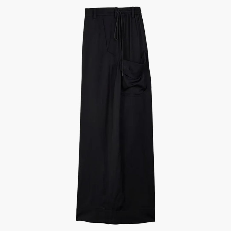 Adidas Women's Y-3 Rayon až do širokého teplákového soupravy černé