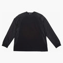 Adidas y-3 3 rayas mezcla de nylon ligera té de manga larga negros