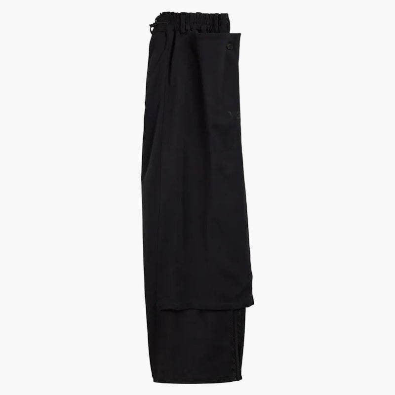 ADIDAS Y-3 Pantaloni da binario a strisce mesh nere