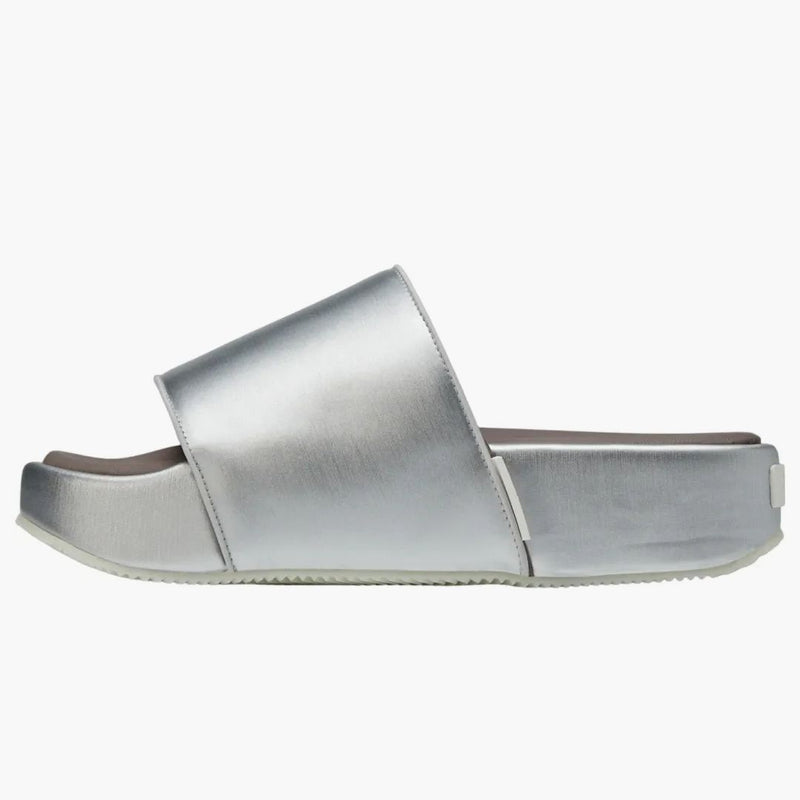 Adidas y-3 diapozitive argintiu cremă maro metalică alb alb