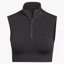 Adidas Y-3 Women Classic Seamless Knit Cropped Top Black/Carbon