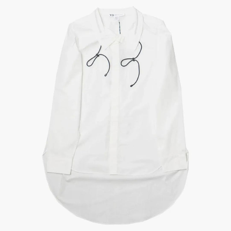 Adidas Y-3 Women Tie-Cord Shirt White/Black