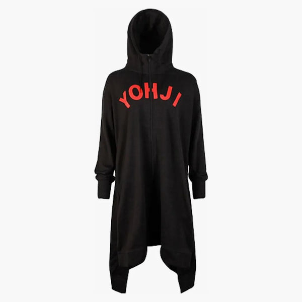 Adidas y-3 ženy yohji dopisy plné zip dlouhé mikiny černé/červené