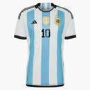 Adidas Argentina 23/23 Messi vítězové domácí replika Jersey White/Light Blue