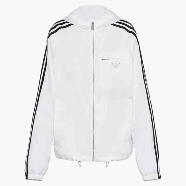 Adidas For Prada Re-nylon Hooded Track Jacket White