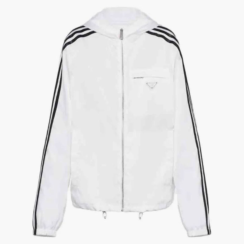 Adidas For Prada Re-nylon Hooded Track Jacket White