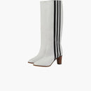 Adidas X Gucci 73mm Knee-high Boots White Leather