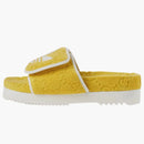 Adidas X Gucci GG Platform Sandal Yellow Cotton
