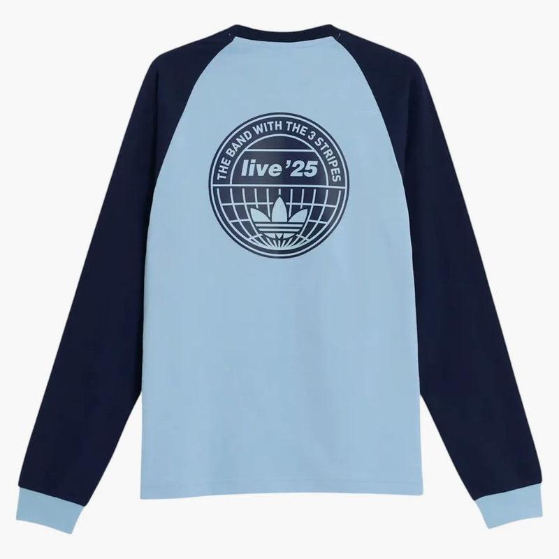 Adidas X Oasis Tour 3-stripes Longsleeve Tee Clear Sky/night Indigo