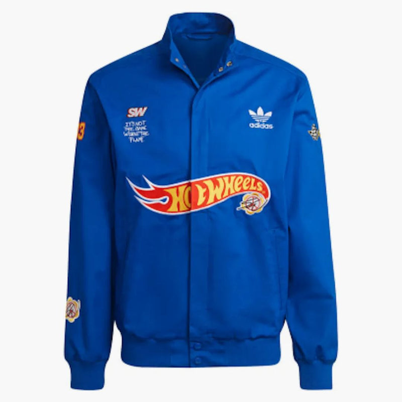 Adidas x Sean wothepoon x gorące koła kurtka wyścigowa niebieska/energetyczna niebieska