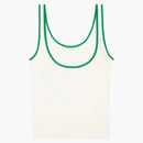 Adidas X Sporty & Rich Ribbed Tank Off White/Court Green