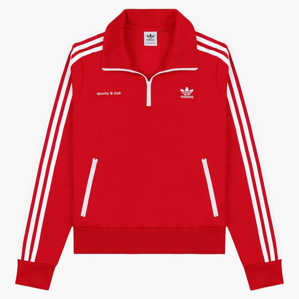 Adidas X Sporty & Rich Track Quarter Zip Sports Red/White