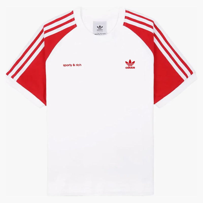 Adidas x Sporty & Rich Two Tone Ringer Tea White/Sports Red