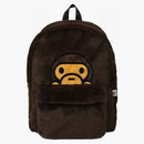 Bape Women's Baby Milo Fur Half Backpack Brown