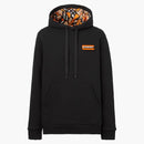 Burberry logo Applique Cotton Hoodie Black/Orange