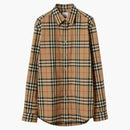 Burberry Vintage Check Cotton Poplin Shirt Beige