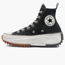 Converse Run Star Hike Hi Black White Gum Distressed