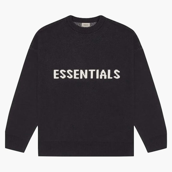 Paura di God Essentials maglione in maglia Schema scura/limousine/nero
