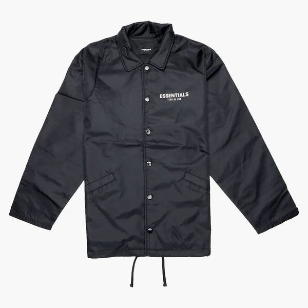 Fear of God Essentials Nylon Coach Jacket Black