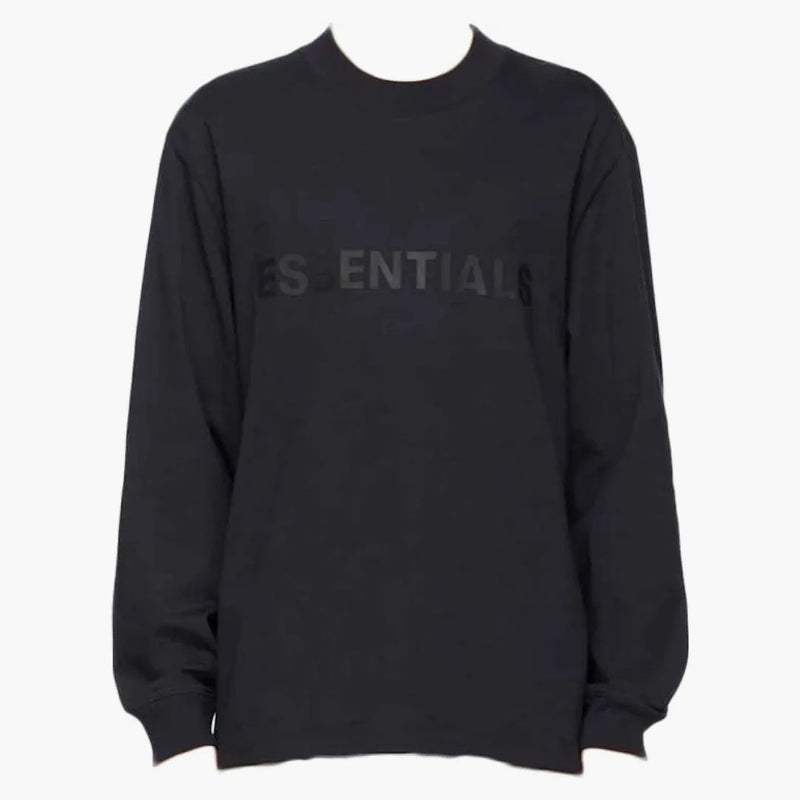 Paura di God Essentials x Sense Boxy Boxy Long Maniche T-shirt Applique Dark Navy