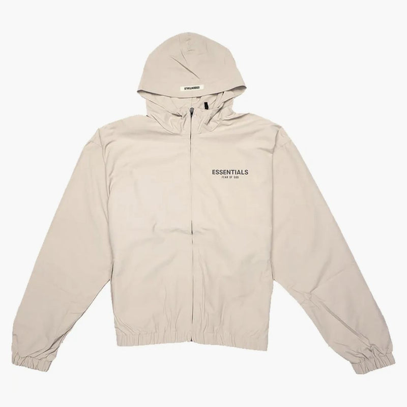 Fear Of God Essentials Zip Anorak Windbreaker Jacket Tan