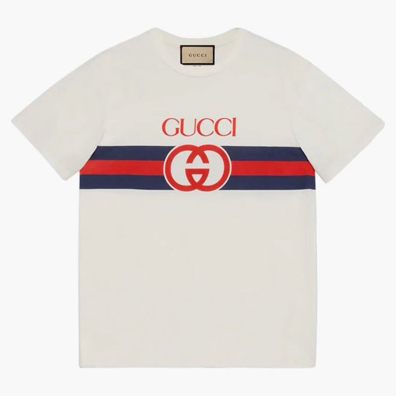 Gucci Interlocking G Cotton T-Shirt White/Multi
