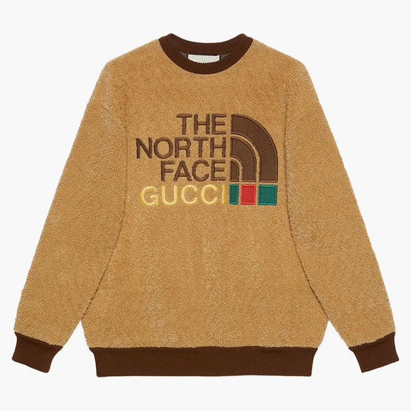 Gucci x North Face Faux dla bluzy brązowej