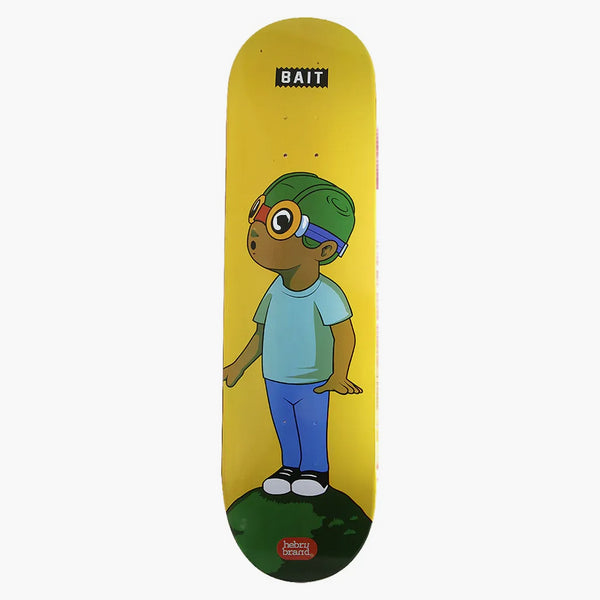 Hebru Brantley X Bait Fly Boy Skateboard Deck Yellow