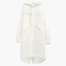 Jil Sander Logo Print Hooded Raincoat White