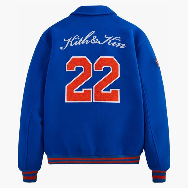 Kith New York Knicks Wool Coaches Jacket Royal